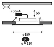 Paulmann 92693 - SADA 3xLED/8W Stmievateľné podhľadové svietidlo PREMIUM LINE 230