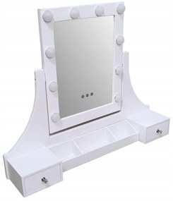 Toaletný stolík so zrkadlom so zabudovanými LED svetielkami