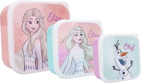 Desiatové boxy Ľadové kráľovstvo - Frozen - motív Elsa a Olaf – súprava 3ks