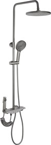 Rea Savio, nástenný sprchový set s ručnou spŕškou, grafitová matná, REA-P8412