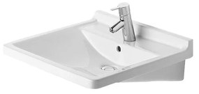 DURAVIT Starck 3 závesné umývadlo bezbariérové, s otvorom, s prepadom, 600 mm x 545 mm, s povrchom WonderGliss, 03096000001