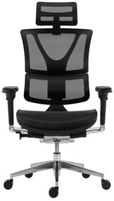Kancelárska ergonomická stolička KORINA — sieť, čierna, nosnosť 150 kg