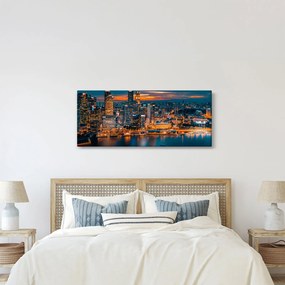 Obraz nočného mesta (120x50 cm)