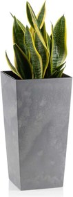 PLASTOVÝ KVETINÁČ PORTO 68X35X35 CM IMITÁCIA BETÓNU SIVÁ