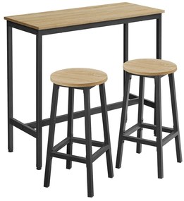 Jedálenská súprava 1+2, barový stôl 100x40 cm a barové stoličky TAYLOR SONOMA
