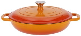 Silvercrest®  Liatinová servírovacia panvica, Ø 30 cm (oranžová)  (100393085)