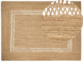 Jutový koberec 300 x 400 cm béžový YENIKOY Beliani