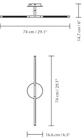 Čierne kovové LED stmievateľné nástenné svietidlo Omni Wall – UMAGE