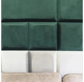 Čalúnený nástenný panel Soft Riwiera 38 suchý zips 30x30 cm zelený