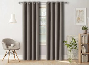 Sivo-hnedý záves OXFORD 140x250 cm Zavesenie: Riasiaca páska