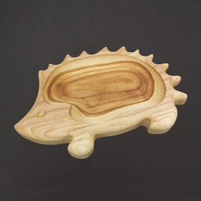 AMADEA Drevená miska ježko, masívne drevo, 21 cm