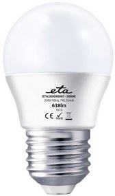 LED žiarovka ETA EKO mini globe, E27, 7W, 3000K, teplá biela