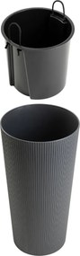 Plastový květináč URBANIKA ECO 57,1x29,5 cm antracitový
