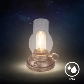 Brilo - LED stmievateľná vonkajšia nabíjateľná stolná lampa KANEA LED/1,5W/5V IP44 1200mAh bronzová