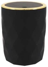Odpadkový kôš Lorantos, čierna/so zlatými prvkami 6L