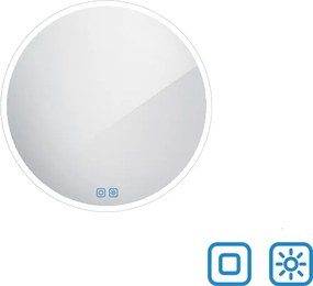 Nimco Okrúhle LED zrkadlo pr. 600 s dvoma dotykovými senzormi - ZP 26000RVX