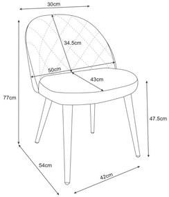 Set štyroch jedálenských stoličiek SJ.077 granátové