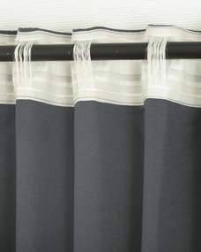 Záves BASIC s navliekacou riasiacou páskou 140x260 cm tmavosivy šenil 1 ks.