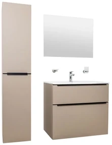 Mereo, Mereo Mailo, kúpeľňová skrinka 61 cm, čierne madlo, Multidecor, Dub Wotan, MER-CN590SBDWOT