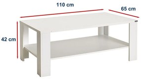 Konferenčný stolík Sizyf (biela). Akcia -13%. Vlastná spoľahlivá doprava až k Vám domov. 1121581