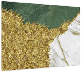 Sklenený obraz - Zelený mramor N⁰2 (70x50 cm)
