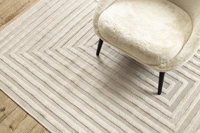 Koberec SANTO  SIZAL 0999, geometrické tvary, biely