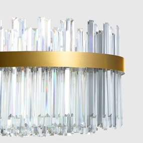 Toolight Toolight, LED krištáľové svietidlo 80x35 cm, APP1513-CP80, zlatá matná, OSW-03260