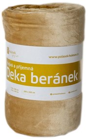 Polášek Mikroflanelová deka s barančekom - Oriešková | 100 x 150 cm