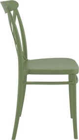 CROSS záhradná stolička bez podrúčok olive green