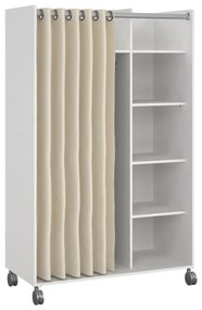 Bielo-béžová šatníková skriňa 100x160 cm Kit – Tvilum