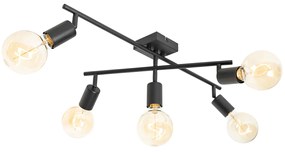 Moderné bodové svetlo čierne 5-žiarovkové - Facil