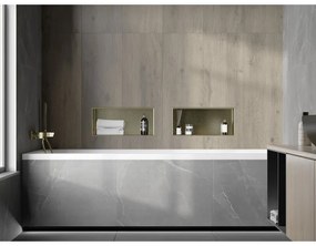 Mexen X-Wall-NR, polička na zapustenie pod obklad bez goliera 45 x 20 cm, zlatá lesklá, 1951452010