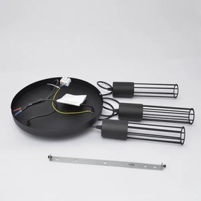 Luster na lanku MELODY 3xE27/15W/230V čierna