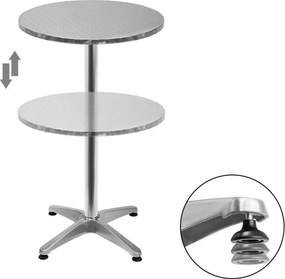 Sada 2 ks záhradných barových stolov CITY 60 cm strieborná