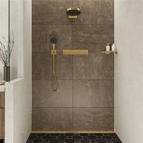 HANSGROHE RainSelect modul termostatu s podomietkovou inštaláciou, pre 2 spotrebiče (vrchná sada), leštený vzhľad zlata, 15380990