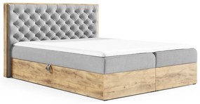 Boxspringová posteľ CHANTELLE 3 - 200x200, zelená + topper ZDARMA