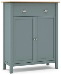 Komoda sivozelená z borovicového dreva 90x110x40 cm Misti – Marckeric
