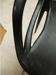 AKCIA Čierna plastová stolička KATO II. akosť