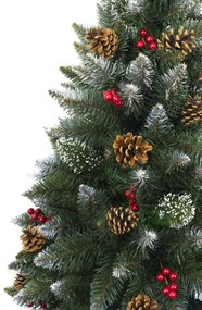 TRENDIE Vianočný stromček Borovica diamantová s jarabinou na pníku 160 cm