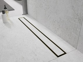 Mexen Flat 360° M13 sprchový žľab 2v1, 50 cm, zlatá matná, 1A10050-40