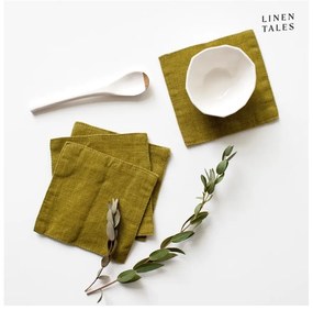 Khaki látkové obrúsky v súprave 4 ks - Linen Tales