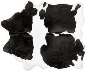 Koberec z hovädzej kože 3-4 m² biela/čierna NASQU Beliani