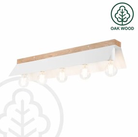 Stropné svietidlo ESME 5xE27/15W/230V biela/dub