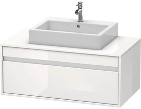 DURAVIT Ketho závesná skrinka pod umývadlo na dosku (umývadlo v strede), 1 zásuvka, 1000 x 550 x 426 mm, biela vysoký lesk, KT669502222