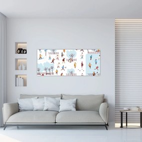 Obraz - Veselá zima (120x50 cm)