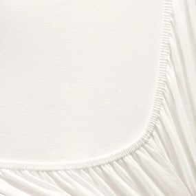 Goldea plachta jersey s napínacou gumou - smotanová 90 x 200 cm
