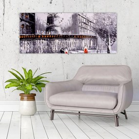 Obraz - Olejomaľba mesta II. (120x50 cm)