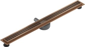 Mexen Flat 360°, lineárny podlahový žľab 100 cm, medená matná, 1C33100-40