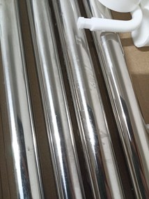 AKCIA Rohová polica do kúpeľne COMPACT teleskopická 104-315 cm, biela II. akosť