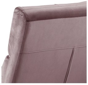 Ružové zamatové kreslo Alba – Actona